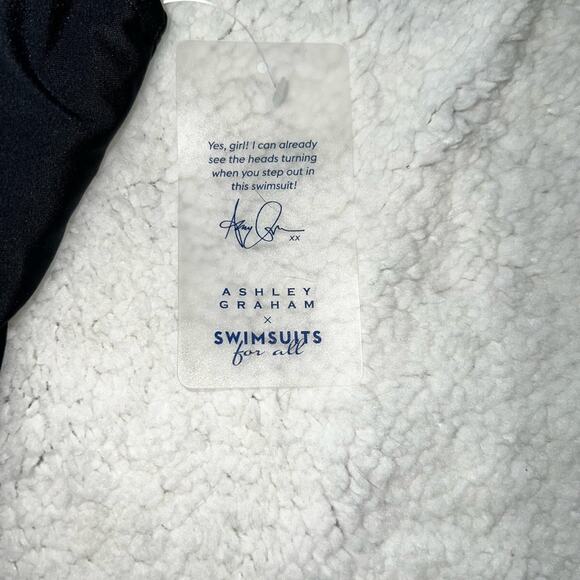 Ashley Graham sexy open back lace up swimsuit - size 16 - G16 - Picture 7 of 7